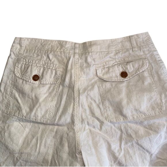 J. Crew Mens Linen Blend Shorts in Cream Size 33W - Picture 4 of 7